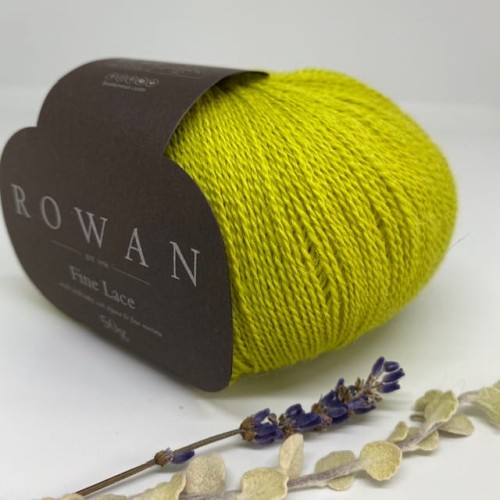 limonkowa włóczka typu lace