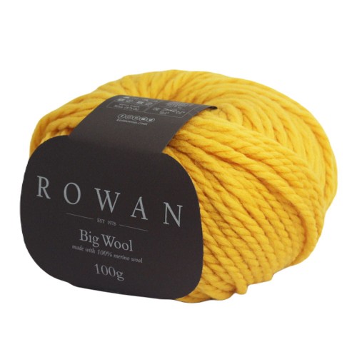 żółta włóczka big wool na akcesoria zimowe