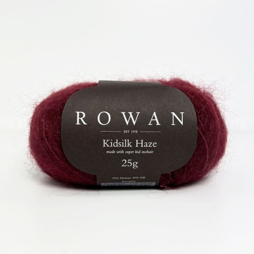 bordowa moherowa włóczka rowan