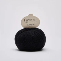 Włóczka Cardiff Cashmere Small 516 Nero - 100% kaszmir
