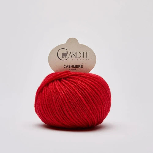 czerwona włóczka kaszmirowa Cardiff Cashmere 546
