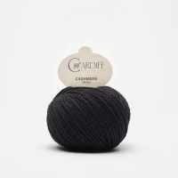 Włóczka Cardiff Cashmere Classic 516 Nero - 100% kaszmir