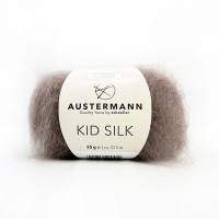 Włóczka  Kid Silk 015 Taupe - mieszanka kidmoheru z jedwabiem