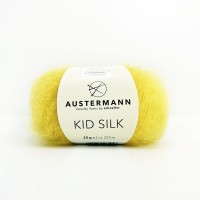 Włóczka Kid Silk 041 Gelb - mieszanka kidmoheru z jedwabiem
