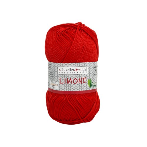 czerwona włóczka limone