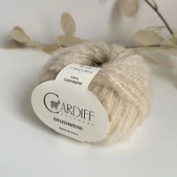 Włóczka Cardiff Brushmere 102 Silver - 100% wełna kaszmirowa