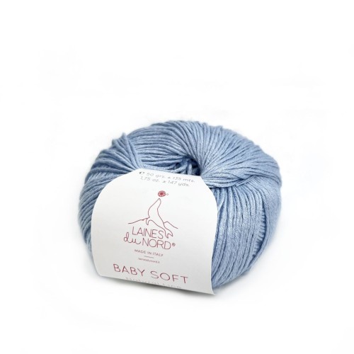 błekitna włóczka Baby Soft 204