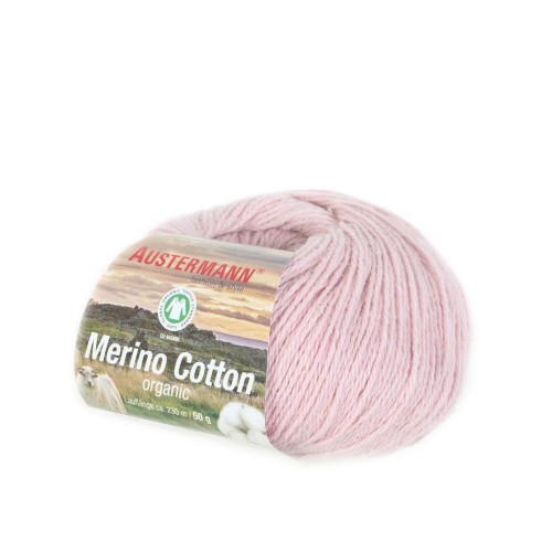 Włóczka Merino Cotton Organic różowa