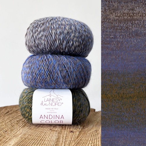 Włóczka Andina Color 004 - mieszanka wełny z alpaki