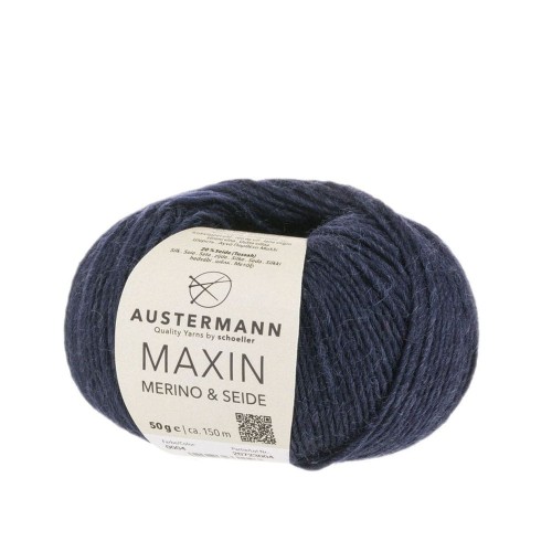 Włóczka Maxin Merino i Seide 04 Marine