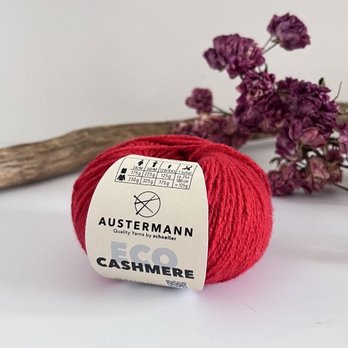 Włóczka Eco Cashmere 03 Rot Austermann