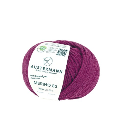 Włóczka Merino 85 color 027 Aubergine