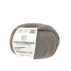 Włóczka Merino 160 color 238 Braun-Meliert - 100% wełna merino superfine