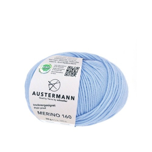 Włóczka Merino 160 color 222 Azur