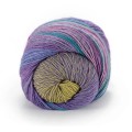 Włóczka Poema Color 704 - wełna merino z gradientem i paskami