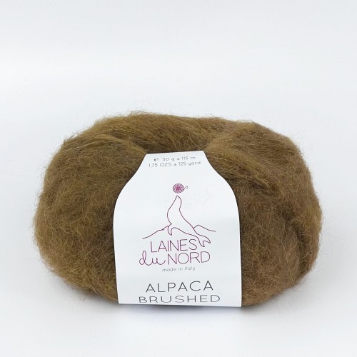 włóczka alpaca brushed w kolorze oliwki