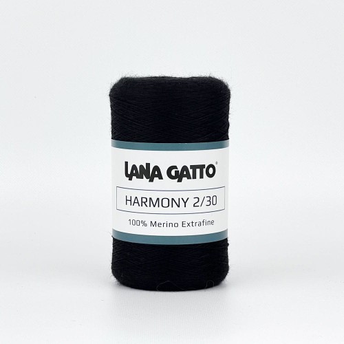 czarna wełna merino typu lace