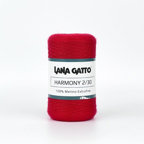 Włóczka Harmony 2/30 19095 Rosso typu lace
