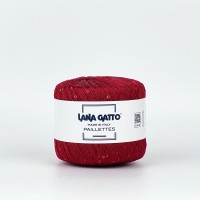 Włóczka Paillettes 30101 Rosso z cekinami