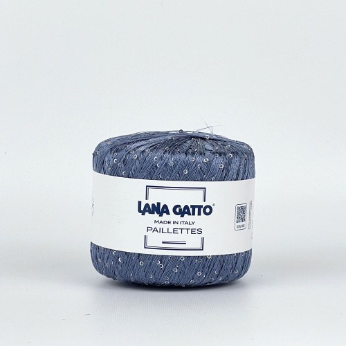 Włóczka Paillettes 8604 Avio z cekinami