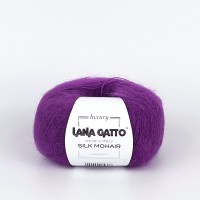 Włóczka Silk Mohair 9378 Viola - mieszanka kidmoheru z jedwabiem