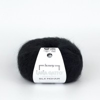 Włóczka Silk Mohair 6037 Nero - mieszanka kidmoheru z jedwabiem
