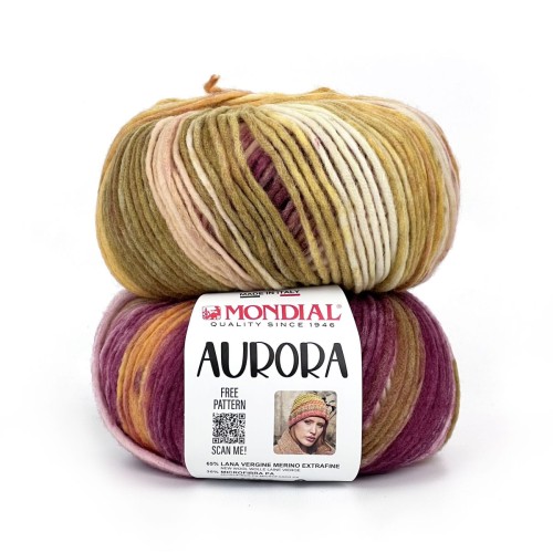 Włóczka Aurora 611 mulikolorowa wełna merino extrafine