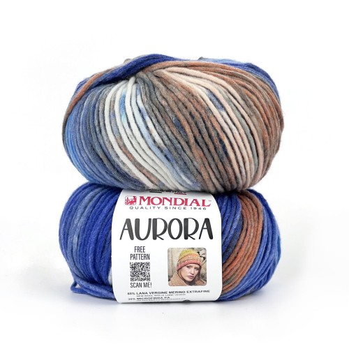 Włóczka Aurora 617 mulikolorowa wełna merino extrafine