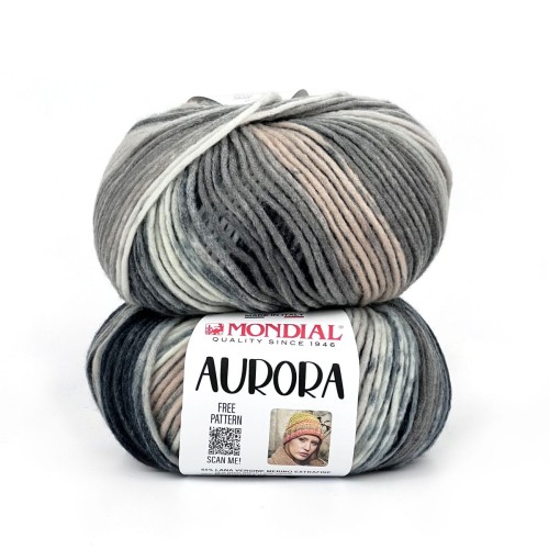 Włóczka Aurora 618 mulikolorowa wełna merino extrafine