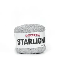 Włóczka Starlight 832 White z połyskiem metalicznym
