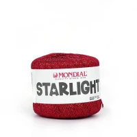 Włóczka Starlight 836 Red z połyskiem metalicznym