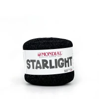 Włóczka Starlight 845 Black z połyskiem metalicznym