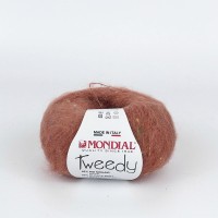 Włóczka Tweedy 702 Rust - kidmoher z efektem tweed