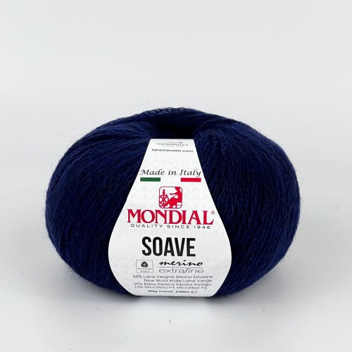 Włóczka Soave 853 Blu - mieszanka merino z alpaką