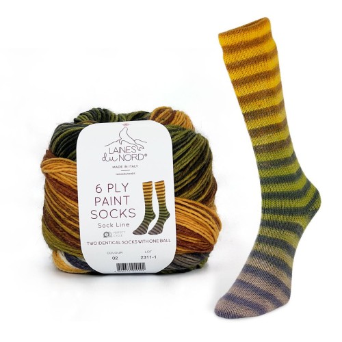 Włóczka 6 Ply Paint Socks 002 na parę skarpet 6-nitkowa