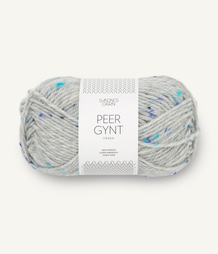 Sandnes Garn Peer Gynt 1502 Lys Gramelert Bla Tweed