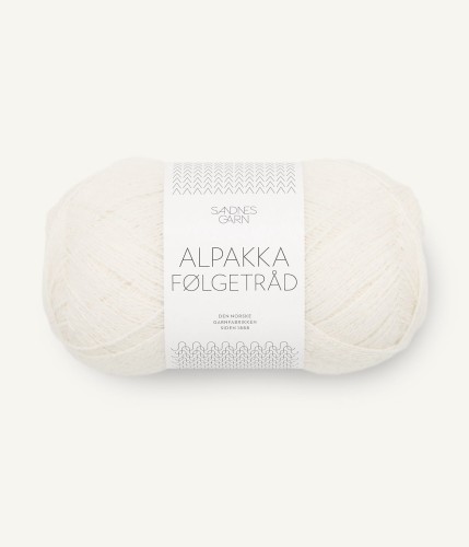 Sandnes Garn Alpakka Folgetrad 1002 Hvit puszysta alpaka