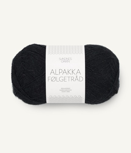 Sandnes Garn Alpakka Folgetrad 1099 Svart puszysta alpaka