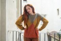 sweter z włóczki aran tweed