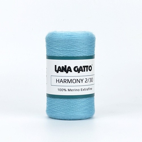 jasnoniebieska włóczka merino typu lace