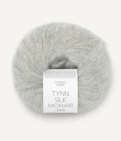 Włóczka Tynn Silk Mohair 1022 Lys Gra Melert Sandnes Garn