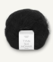 Włóczka Tynn Silk Mohair 1099 Svart Sandnes Garn