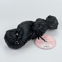 Rafia Ispie 126A Black ( precel ) – 100 % wiskoza 250 m