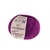 Włóczka Merino Color 160 col. 1220 purpurowy ( Austermann )