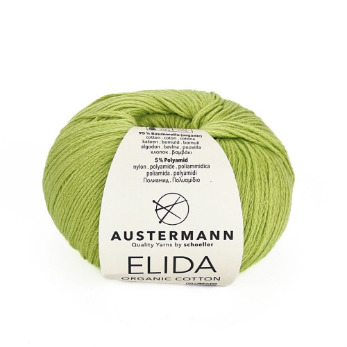 Włóczka Elida 010 50g - zielone jabłko