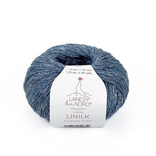 Włóczka Linilk 014 - niebieski jeansowy