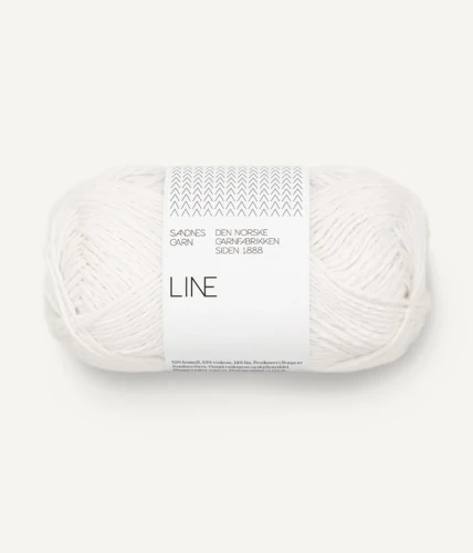 Włóczka Sandnes Garn Line 1002 Hvit