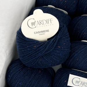 Włóczka Cardiff Cashmere Classic 318 Night - 100% kaszmir 