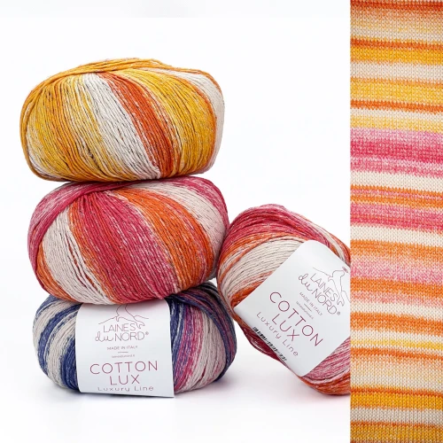 Włóczka Cotton Lux 001 z błyszczącą nitką