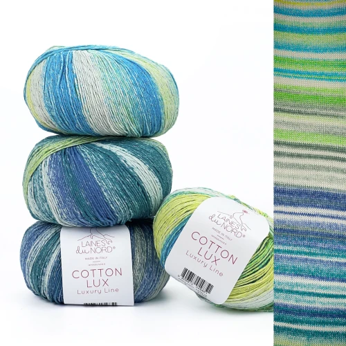 Włóczka Cotton Lux 002 z błyszczącą nitką